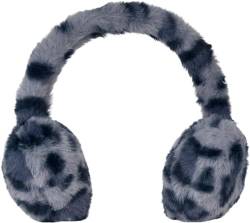 styleBREAKER Damen Ohrenwärmer mit Leoparden Muster, warme kuschlig weiche Winter Ohrenschützer, Kunstfell Earmuffs 04026065, Farbe:Grau von styleBREAKER