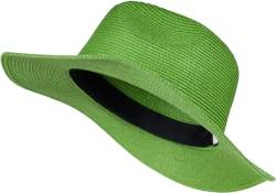 styleBREAKER Damen Panama Sonnenhut, Strohhut, Schlapphut, Faltbarer Knautschhut, Sommerhut, Fedora Hut 04025041, Farbe:Grün von styleBREAKER