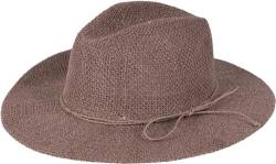 styleBREAKER Damen Panama Sonnenhut mit dünnem Hutband, Strohhut, Schlapphut, Sommerhut, Fedora Hut 04025040, Farbe:Mauve von styleBREAKER