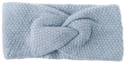 styleBREAKER Damen Strick Stirnband mit Reiskorn Strickmuster und Twist Knoten, warmes Winter Haarband, Headband 04026064, Farbe:Hellblau von styleBREAKER