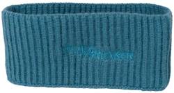 styleBREAKER Damen Strick Stirnband mit Rippenmuster, styleBREAKER Logo Stick, warmes Winter Haarband, Headband 04026068, Farbe:Blau von styleBREAKER