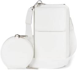 styleBREAKER Damen Taschen Set 2-Teilig Mini Bag mit Handy Fach und RFID Schutz, Umhängetasche, Handytasche, Crossbag 02012385, Farbe:Weiß von styleBREAKER