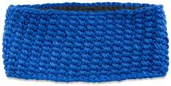 styleBREAKER Damen breites Grob gehäkeltes Stirnband einfarbig, Thermo Fleece Futter, Tube Schal, Winter Headband 04026050, Farbe:Blau von styleBREAKER