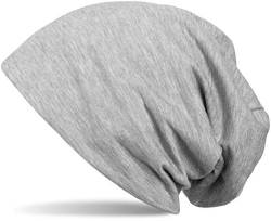 styleBREAKER Klassische Slouch Beanie Mütze, leicht und weich, Longbeanie, Unisex 04024018, Farbe:Grau meliert von styleBREAKER