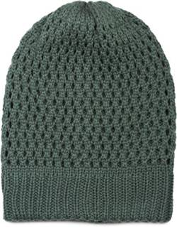 styleBREAKER Strick Beanie Mütze mit Loch Muster, Slouch Longbeanie Winter, Strickmütze, Unisex 04024139, Farbe:Dunkelgrau von styleBREAKER