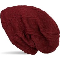 styleBREAKER Strickmütze (1-St) Feinstrick Beanie mit Zopfmuster und Fleece von styleBREAKER