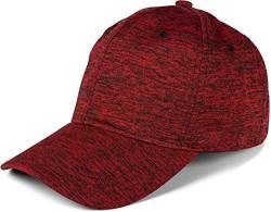 styleBREAKER Unisex Baseball Cap mit melierter Oberfläche, 6-Panel Basecap, Klettverschluss verstellbar 04023083, Farbe:Bordeaux-Rot meliert von styleBREAKER