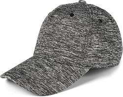 styleBREAKER Unisex Baseball Cap mit melierter Oberfläche, 6-Panel Basecap, Klettverschluss verstellbar 04023083, Farbe:Schwarz meliert von styleBREAKER