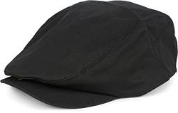 styleBREAKER Unisex Cabrio Cap einfarbig, Schiebermütze, verstellbar, Newsboy Cap, Schiebermütze, Schirmmütze 04023004, Farbe:Schwarz von styleBREAKER