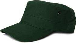 styleBREAKER Unisex Cap im Military-Stil aus robustem Baumwoll-Canvas, Klettverschluss verstellbar 04023020, Farbe:Dunkelgrün von styleBREAKER