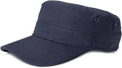 styleBREAKER Unisex Cap im Military-Stil aus robustem Baumwoll-Canvas, Klettverschluss verstellbar 04023020, Farbe:Navy von styleBREAKER