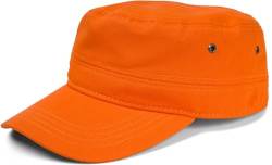 styleBREAKER Unisex Cap im Military-Stil aus robustem Baumwoll-Canvas, Klettverschluss verstellbar 04023020, Farbe:Orange von styleBREAKER