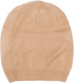 styleBREAKER Unisex Feinstrick Beanie Mütze Einfarbig mit Rippbündchen, Doppellagige Winter Strickmütze warm 04024195, Farbe:Camel von styleBREAKER