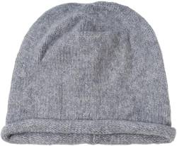 styleBREAKER Unisex Oversize Strick Beanie Mütze mit Rollrand, Warme Winter Strickmütze Einfarbig, Loose fit 04024207, Farbe:Grau von styleBREAKER