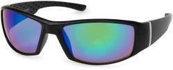 styleBREAKER Unisex Sport Sonnenbrille mit Polycarbonat Gläsern, Vollrand Outdoor Sportbrille mit Kunststoff Rahmen 09020048, Farbe:Gestell Schwarz/Glas Grün-Blau verspiegelt von styleBREAKER