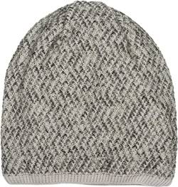 styleBREAKER Unisex Strick Beanie Mütze mit Buntem Dreieck Muster, Thermo-Fleece Innenfutter, Winter Strickmütze 04024189, Farbe:Hellgrau-Dunkelgrau von styleBREAKER