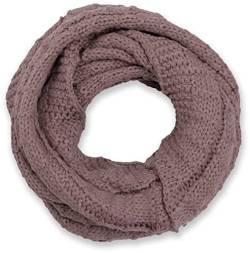 styleBREAKER Unisex Strick Loop Schal kariert, Uni Feinstrick Schlauchschal, Winter Strickschal 01018154, Farbe:Mauve von styleBREAKER