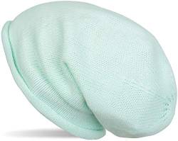 styleBREAKER warme Feinstrick Beanie Mütze in Unifarben, Strickmütze mit Rollrand, Wintermütze, Unisex 04024063, Farbe:Mint von styleBREAKER