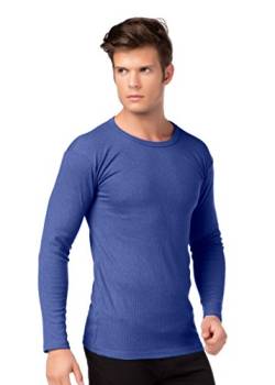 stylenmore Herren Thermo Unterhemd Langarm innen angeraut Baumwolle Größe 4XL, Farbe dunkelblau von stylenmore