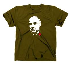 #1 Don Vito Corleone Kult T-Shirt Der Pate, Oliv, M von styletex23