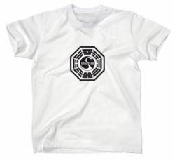 Lost T-Shirt Station 3 Dharma Initiative, Weiss, L von styletex23