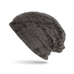 stylx Beanie Mütze mit Falten Muster, Slouch Longbeanie, Unisex (B06) von stylx