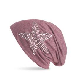 stylx Beanie Mütze mit Sterne Print im Destroyed Vintage Look, Unisex (B03) von stylx