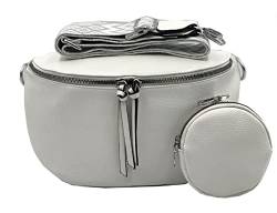 stylx Crossbody Bag Damen Leder Breiter Gurt Handtasche Umhängetasche Moderne Taschen mit breitem Schultergurt,Abnehmbarer Schultergurt,Schwarz. (2weiß) von stylx