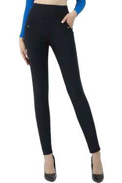 stylx Damen Hose elegant mit Gummibund und Taschen (DE/NL/SE/PL, Numerisch, 42, 44, Regular, Regular, schwarz) von stylx