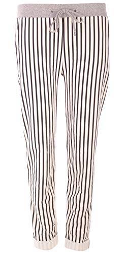 stylx Damen Jogginghose Sweatpants Größe 34-50 mit Print (J02, 44-46) von stylx