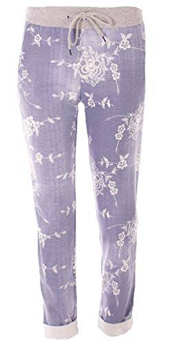 stylx Damen Jogginghose Sweatpants Größe 34-50 mit Print (J09, 34-36) von stylx