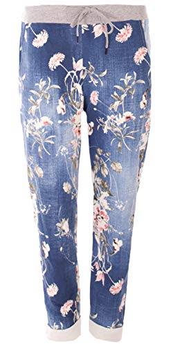 stylx Damen Jogginghose Sweatpants Größe 34-50 mit Print (J10, 42-44) von stylx