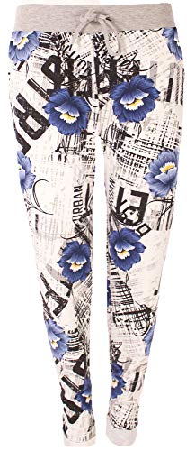 stylx Damen Jogginghose Sweatpants Größe 34-50 mit Print (J19, 36-38) von stylx