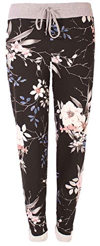 stylx Damen Jogginghose Sweatpants Größe 34-50 mit Print (J21, 40-42) von stylx