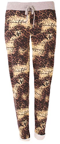 stylx Damen Jogginghose Sweatpants Größe 34-50 mit Print (J22, 44-46) von stylx