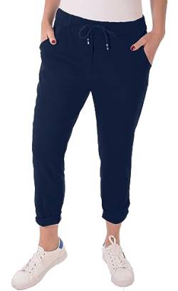 stylx Damen Jogginghose im Vintage Look Sweatpants für Freizeit Sport und Fitness (40, Marine) von stylx