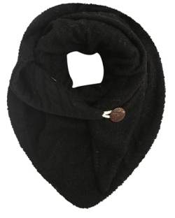 stylx Damen KuschelSchal, Teddyfell Baumwolle Dreieckstuch Frauen Winterschal Herbstschal Warm Dreieck Schal Halstuch Scarf (schwarz) von stylx