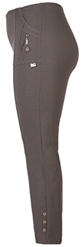 stylx Damenhose - leichte Thermohose - Stretchhose Winterhose Outdoor- Funktionshose Stretch Innenfutter aus Mikrofleece (grau, 46-48) von stylx