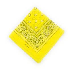 stylx Schals & Tücher Bandana Halstuch Bikertuch Nickituch Kopftuch Baumwolle Mundschutz Piratentuch ideal für Karneval Fasching Karnevalskostüm (gelb) von stylx