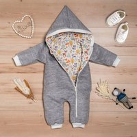 suebidou Fleeceoverall Wollfleece Overall mit Zwergenkapuze Wagenanzug Babyoverall weich und bequem, komfortabel von suebidou