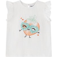 suebidou T-Shirt Baby Kurzarrmshirt Sommershirt mit Rüschen und Erdbeere Süßer 3D Print von suebidou