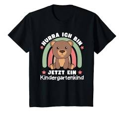 Kinder Hurra Ich Bin Jetzt Ein Kindergartenkind Bär Kinder T-Shirt von süße Tier Kindergarten Motive jetzt entdecken