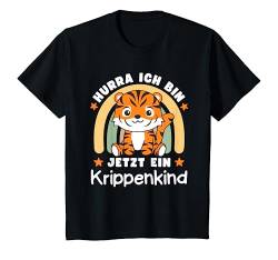 Kinder Hurra Ich Bin Jetzt Ein Krippenkind Tiger Kinder T-Shirt von süße Tier Kinderkrippe Motive jetzt entdecken
