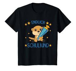 Kinder Endlich Schulkind Erdmännchen Schultüte Schule Kinder T-Shirt von süße Tiere für Kinder 1. Klasse Schulkind