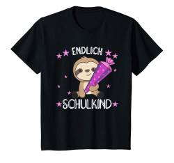 Kinder Endlich Schulkind Faultier Schultüte Schule süßes Faultier T-Shirt von süße Tiere für Kinder 1. Klasse Schulkind