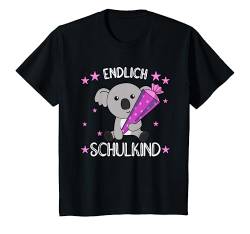 Kinder Koala Schule Einschulung Kindergarten Endlich Schulkind T-Shirt von süße Tiere für Kinder 1. Klasse Schulkind