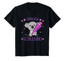 Kinder Koala Schule Einschulung Kindergarten Endlich Schulkind T-Shirt von süße Tiere für Kinder 1. Klasse Schulkind