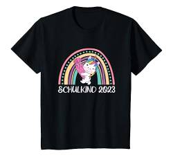 Kinder Schulkind 2023 Einhorn Schultüte Regenbogen Einschulung T-Shirt von süße Tiere für Kinder 1. Klasse Schulkind