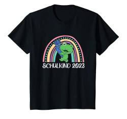Kinder Schulkind 2023 Frosch Schultüte Regenbogen Einschulung T-Shirt von süße Tiere für Kinder 1. Klasse Schulkind