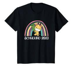 Kinder Schulkind 2023 Giraffe Schultüte Regenbogen Einschulung T-Shirt von süße Tiere für Kinder 1. Klasse Schulkind